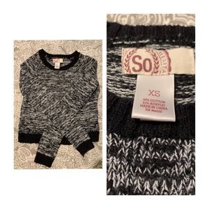 Cropped “So” Brand Sweater